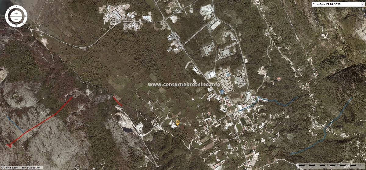 For sale, urbanized plot of land 2.233m2, Ljesevici, Kotor